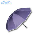 Mode dames et hommes Parasol sécurité pendant la nuit 24 pouces rayures bordure reflet personnalisé parapluie avec impression de logo
